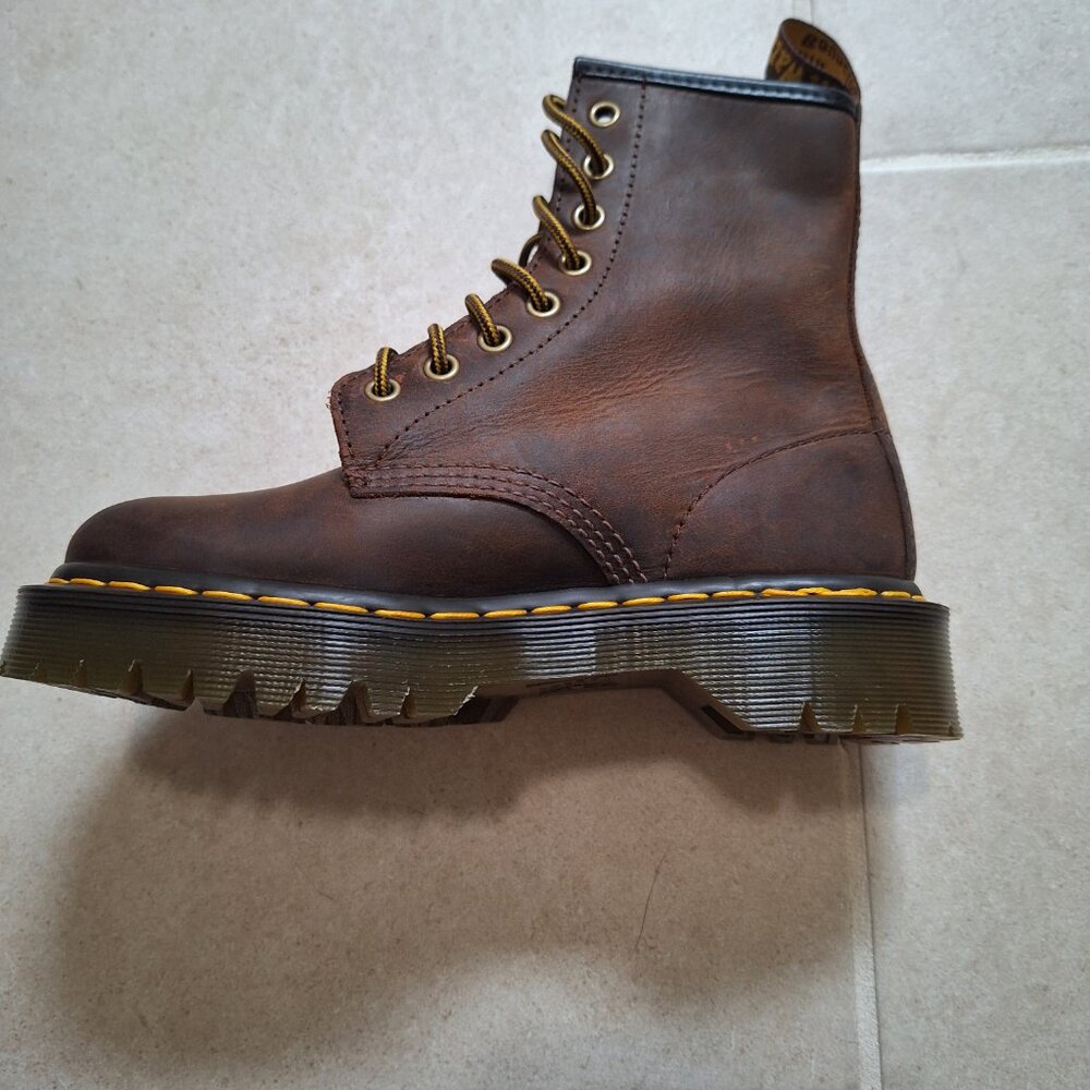 1460 Bex Crazy Horse Leather Lace Up Boots - Picture 3 of 9